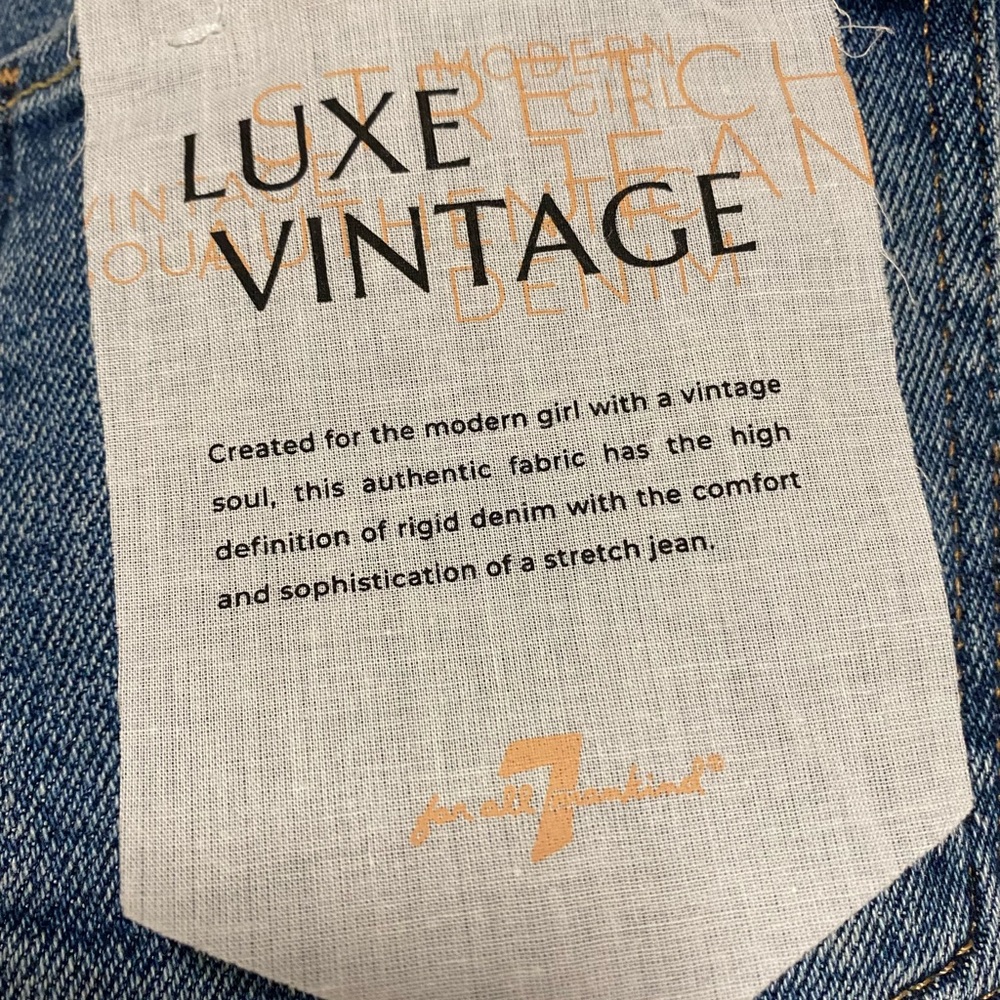 NWT 7 for all mankind Luxe Vintage Jeans Size 27 - Picture 5 of 10